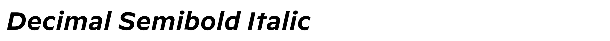 Decimal Semibold Italic image